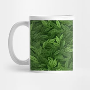 Green Leaves Pattern 8 Mug